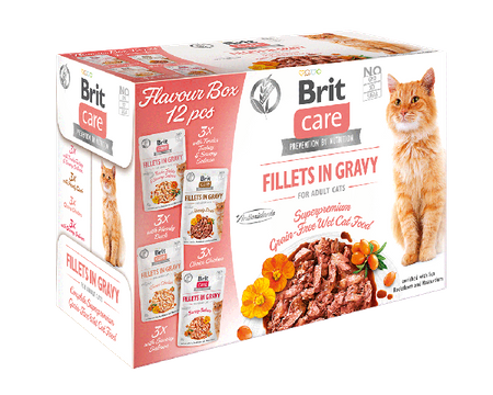 BRIT CARE Φιλέτα γάτας σε σάλτσα 12x85g